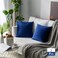 Stellhome Pack of 2 Velvet Pillow Covers Square Big Decorative Cushion Covers for Bed Couch Sofa Bench 24 x 24 inch 60 x 60 cm Royal Blue