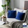Stellhome Pack of 2 Velvet Pillow Covers Square Big Decorative Cushion Covers for Bed Couch Sofa Bench 24 x 24 inch 60 x 60 cm Royal Blue