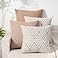 HPUK Decorative Throw Pillow Covers Set of 4 Couch Pillows Linen Cushion Cover for Couch Sofa Living Room 18x18 inches Light Brown