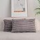 DEELAND Pack of 2DoubleSided Faux Fur Plush Decorative Throw Pillow Covers Fuzzy Striped Soft Pillowcase Cushion Covers for Sofa Couch Bedroom