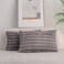 DEELAND Pack of 2DoubleSided Faux Fur Plush Decorative Throw Pillow Covers Fuzzy Striped Soft Pillowcase Cushion Covers for Sofa Couch Bedroom