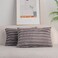 DEELAND Pack of 2DoubleSided Faux Fur Plush Decorative Throw Pillow Covers Fuzzy Striped Soft Pillowcase Cushion Covers for Sofa Couch Bedroom