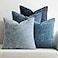 MIULEE Pack of 4 Couch Throw Pillow Covers 16x16 Inch Neutral Blue Soft Decorative Chenille Pillow Covers Farmhouse Accent Cushion Covers for Boho Western Spring Coastal Decor Sofa Bed Living Room