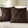 decorUhome Throw Pillow Covers 16x16 Inch Set of 2 Soft Plush Faux Wool Dark Brown Solid Couch Pillow Covers Accent Farmhouse Neutral Square Pillow Cases for Sofa Bed Living Room