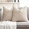 MIULEE Pack of 2 Cream Decorative Pillow Covers 20x20 Inch Soft Chenille Couch Spring Throw Pillows Farmhouse Cushion Covers for Home Decor Sofa Bedroom Living Room