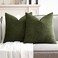 MIULEE Pack of 2 Olive Green Decorative Pillow Covers 20x20 Inch Soft Chenille Couch Spring Throw Pillows Farmhouse Cushion Covers for Home Decor Sofa Bedroom Living Room