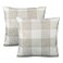 VAKADO 20x20 inch Throw Pillow Covers Farmhouse Buffalo Plaids Rustic Beige White Retro Check Square Decorative Cushion Cases Home Decor for Sofa Couch Office Outdoor Pack of 2