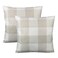 VAKADO 20x20 inch Throw Pillow Covers Farmhouse Buffalo Plaids Rustic Beige White Retro Check Square Decorative Cushion Cases Home Decor for Sofa Couch Office Outdoor Pack of 2