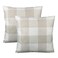 VAKADO 20x20 inch Throw Pillow Covers Farmhouse Buffalo Plaids Rustic Beige White Retro Check Square Decorative Cushion Cases Home Decor for Sofa Couch Office Outdoor Pack of 2