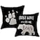 ULOVE LOVE YOURSELF 2Pack Bear Throw Pillow Cover Dont Wake The Bear Cushion Covers Black Background Paw CabinCamper Decorative Pillowcases 18x18 Inch Beige