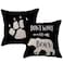 ULOVE LOVE YOURSELF 2Pack Bear Throw Pillow Cover Dont Wake The Bear Cushion Covers Black Background Paw CabinCamper Decorative Pillowcases 18x18 Inch Beige
