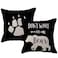 ULOVE LOVE YOURSELF 2Pack Bear Throw Pillow Cover Dont Wake The Bear Cushion Covers Black Background Paw CabinCamper Decorative Pillowcases 18x18 Inch Beige