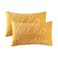 YIcabinet Set of 2 Soft Soild Decorative Rectangle Throw Pillow Covers Yellow Hello Sunshine Pillow for Sofa Bedroom Car 12x20 Inch