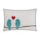 JWH Birds Throw Pillow Covers Decorative Animal Accent Cushion Cases Red Heart Pillowcase for Couch Bed Living Room Sofa 12x18 Inch Beige Teal Blue