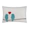 JWH Birds Throw Pillow Covers Decorative Animal Accent Cushion Cases Red Heart Pillowcase for Couch Bed Living Room Sofa 12x18 Inch Beige Teal Blue