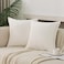 JIAHANNHA Velvet White Throw Pillow Covers Pack of 2 Spring Decorative Soft for Couch Sofa Bed Livingroom Office 1818 Inches