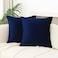 JIAHANNHA Velvet Navy Blue Throw Pillow Covers Pack of 2 Decorative Soft for Couch Sofa Bedroom Livingroom Car 2020 Inches