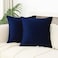 JIAHANNHA Velvet Navy Blue Throw Pillow Covers Pack of 2 Decorative Soft for Couch Sofa Bedroom Livingroom Car 2020 Inches