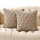 Volcanics Pack of 2 Faux Wool Throw Pillow Covers 18x18 Inches Decorative Farmhouse Velvet Couch Pillow Case Soft Plush Square Boho Cushion Pillowcase Light Brown