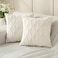 Volcanics Pack of 2 Faux Wool Throw Pillow Covers 20x20 Inches Decorative Farmhouse Velvet Couch Pillow Case Soft Plush Square Boho Cushion Pillowcase Cream Beige