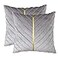 Tosleo Gray Pillow Covers 16x16 Pack of 2 with Gold Leather Soft Velvet Throw Pillow Covers Decorative Couch Pillowcases Luxury Modern Pillow Cases Spring Summer Home Decor for Sofa Bed Living Room