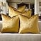GIGIZAZA Pack of 4 Gold Pillow Covers16x16 Velvet Throw Pillows Soft Covers Decorative Luxury Couch Square Pillow Covers Modern Living Room Cushion Covers