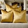 GIGIZAZA Pack of 4 Gold Pillow Covers16x16 Velvet Throw Pillows Soft Covers Decorative Luxury Couch Square Pillow Covers Modern Living Room Cushion Covers