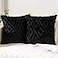Pallene Summer Black Euro Sham Throw Pillow Covers 22x22 Set of 2 Soft Plush Faux Fur Decorative Couch Pillow Covers for Sofa Bed Living Room Pillow Cases with 3D Diamond Pattern