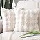 MADIZZ Pack of 2 Thick Plush Faux Wool Throw Pillow Covers Soft Boho Throw Pillows Luxurious Cushion Covers for Couch Sofa Bedroom Living Room Home Decor 18x18 Inch Cream