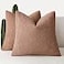 Foindtower Pack of 2 Textured Boucle Throw Pillow Covers Accent Solid Pillow Cases Cozy Soft Decorative Couch Cushion Case for Chair Sofa Bedroom Living Room Home Decor 18x18 Inch Dusty Orange Hazel