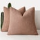 Foindtower Pack of 2 Textured Boucle Throw Pillow Covers Accent Solid Pillow Cases Cozy Soft Decorative Couch Cushion Case for Chair Sofa Bedroom Living Room Home Decor 18x18 Inch Dusty Orange Hazel