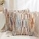 Simmore Fall Boho Decorative Throw Pillow Covers 18x18 Set of 2 Tufted Farmhouse Pillow Covers with Tassels for Cozy Bohemian Couch Sofa Bedroom Home Decor Rust