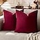 GIGIZAZA Velvet Pillow Covers 20x20 Pack of 2 Throw Pillows Soft Solid Covers Burgundy Decorative Couch Small Cushion Covers Used for Chrismas Room DecorLiving RoomBedroomSofa