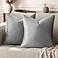 GIGIZAZA Velvet Dark Grey Throw Pillow Covers20x20 Square Pillow Covers Set of 2 Decorative Modern Pillows for Living Room Couch Sofa Luxury Solid Pillow Cases
