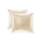 Xinrjojo Super Soft Sparkling Decorative Solid Color Square Cushion Cover Handmade Pillowcase with Hidden Zipper 2 Packs 18x18 inch Bronzing Champagne