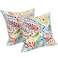 LVTXIII OutdoorIndoor Throw Pillows Decorative Throw Pillows with Inserts 18x18 Square Pillows for Bed Couch Sofa and Patio Furniture Set of 2 Paisley Multi