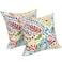 LVTXIII OutdoorIndoor Throw Pillows Decorative Throw Pillows with Inserts 18x18 Square Pillows for Bed Couch Sofa and Patio Furniture Set of 2 Paisley Multi