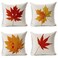 LEIOH Fall Decor Cotton Linen LeavesMaple Leaf Autumn Decorations Cushion Covers 18 x 18 Inch Sofa Home Decor Throw Pillow Case for Bed Pillow Covers Set of 4