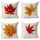 LEIOH Fall Decor Cotton Linen LeavesMaple Leaf Autumn Decorations Cushion Covers 18 x 18 Inch Sofa Home Decor Throw Pillow Case for Bed Pillow Covers Set of 4