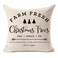 MFGNEH Farm Fresh Christmas Trees Cotton Linen Throw Pillow Covers Christmas Decor Cushion Case 18 x 18 Inch for SofaXmas Pillow Covers