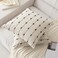 YEENAASY Boho Throw Pillow Covers 18x18 Set of 2 Modern Farmhouse Decorative Cushion Case Tufted Square Pillows Cover Neutral Pillow Cases Accent Pillowcase for SofaCouchBedBeige and Black