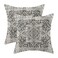 Gohdiwh Boho Pillow Covers 18x18 Set of 2 Ethnic Design Decorative Throw Pillows Linen Black Gray Carpet Pattern Farmhouse Cushion Pillow Covers for Sofa Couch Outdoor Decor
