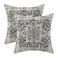 Gohdiwh Boho Pillow Covers 18x18 Set of 2 Ethnic Design Decorative Throw Pillows Linen Black Gray Carpet Pattern Farmhouse Cushion Pillow Covers for Sofa Couch Outdoor Decor