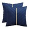 Tosleo Navy Blue Pillow Covers 20 x 20 inch Pack of 2 with Gold Leather Soft Velvet Throw Pillow Covers Decorative Couch Luxury Modern Pillow Cases Spring Summer Home Decor