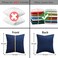 Tosleo Navy Blue Pillow Covers 20 x 20 inch Pack of 2 with Gold Leather Soft Velvet Throw Pillow Covers Decorative Couch Luxury Modern Pillow Cases Spring Summer Home Decor