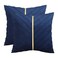 Tosleo Navy Blue Pillow Covers 20 x 20 inch Pack of 2 with Gold Leather Soft Velvet Throw Pillow Covers Decorative Couch Luxury Modern Pillow Cases Spring Summer Home Decor
