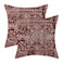 Gohdiwh Boho Pillow Covers 18x18 Set of 2 Burgandy Red Carpet Pattern Decorative Throw Pillows Linen Ethnic Design Farmhouse Cushion Pillow Covers for Sofa Couch Outdoor Decor