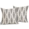 Sweetshow Boho Pillow Covers 18x18 Set of 2 Bohemian Ethnic Black Geometric Herringbone Print Decorative Throw Pillows Outdoor Pillowcase Square Linen Farmhouse Cushion Case Decor for Couch Sofa Bed