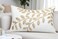 Rudransha Hand Embroidered Cotton Lumbar Pillow Cover 12x20 Ivory Decorative Accent Hazel Leaves