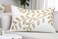 Rudransha Hand Embroidered Cotton Lumbar Pillow Cover 12x20 Ivory Decorative Accent Hazel Leaves